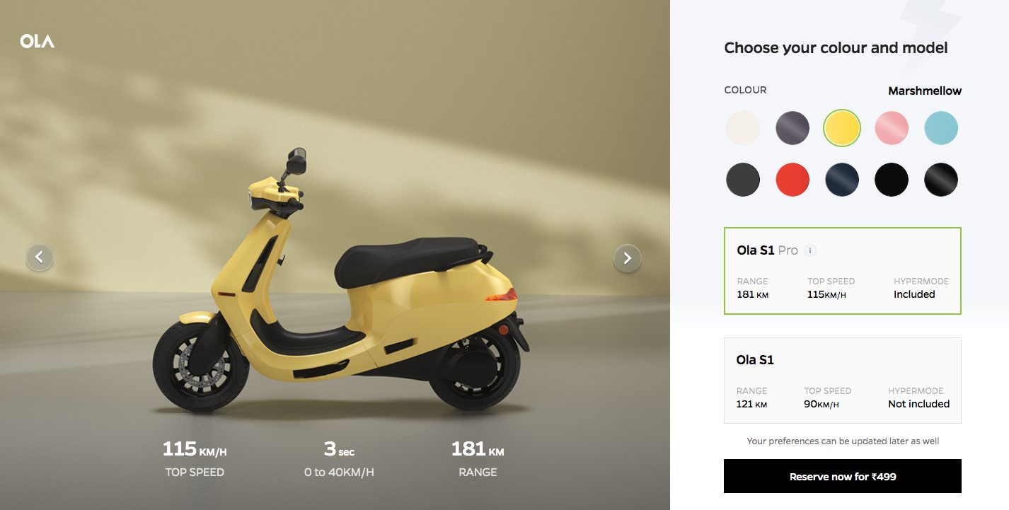 Ola Electric Scooter Booking Status olaelectric.com Delivery Date and Price in India