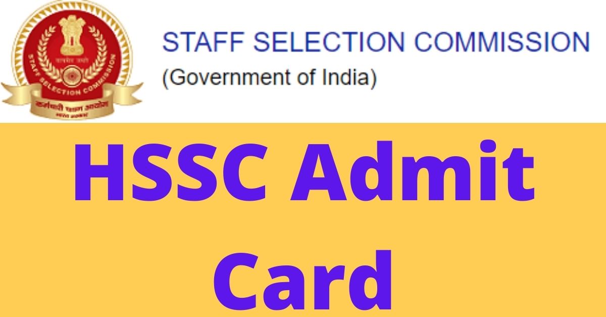 HSSC Admit Card