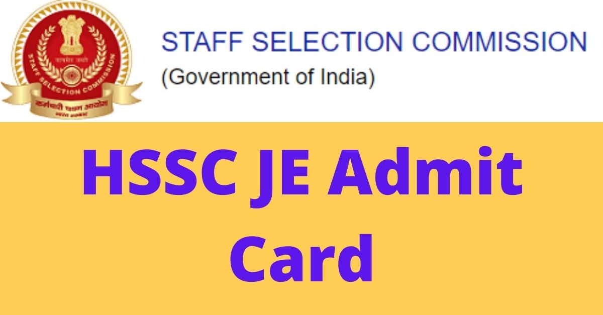 HSSC JE Admit Card