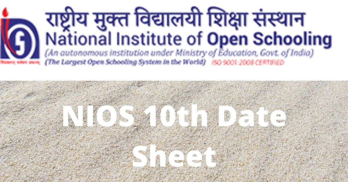 NIOS 10th Date Sheet