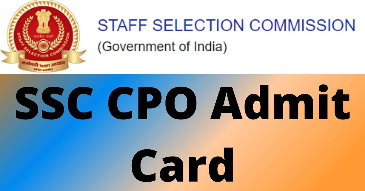 SSC CPO Admit Card