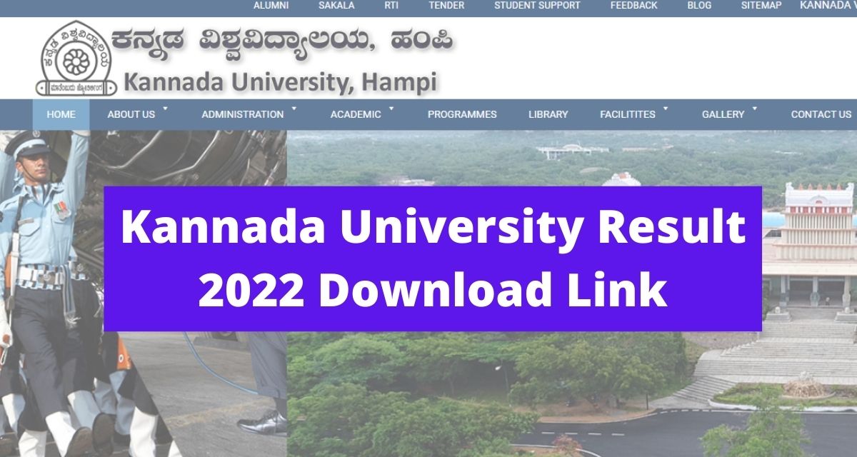 Kannada University Result 2022, UG/PG Result @kannadauniversity.org