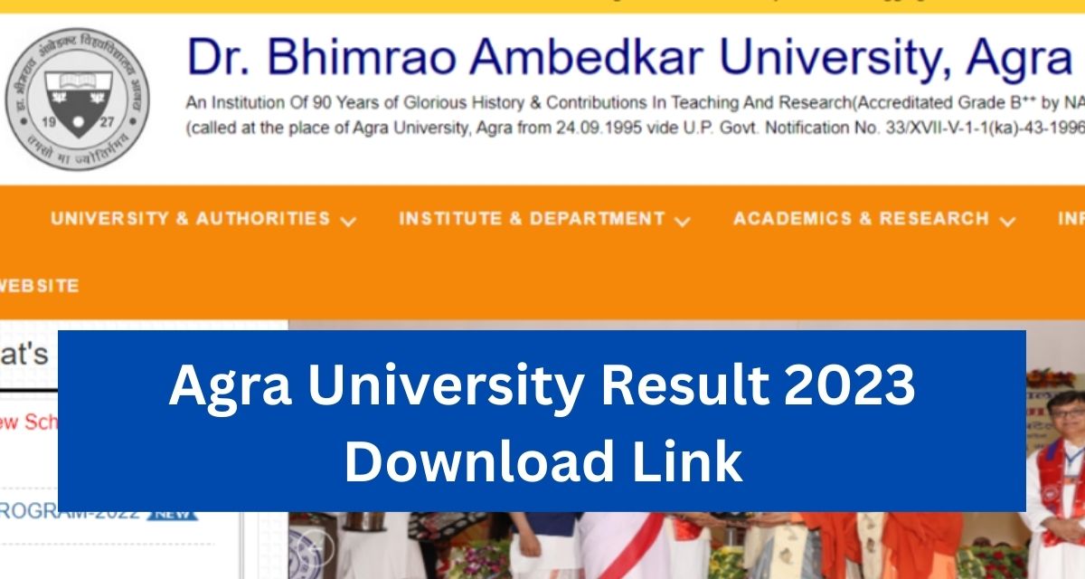 Agra University Result 2023
Download Link