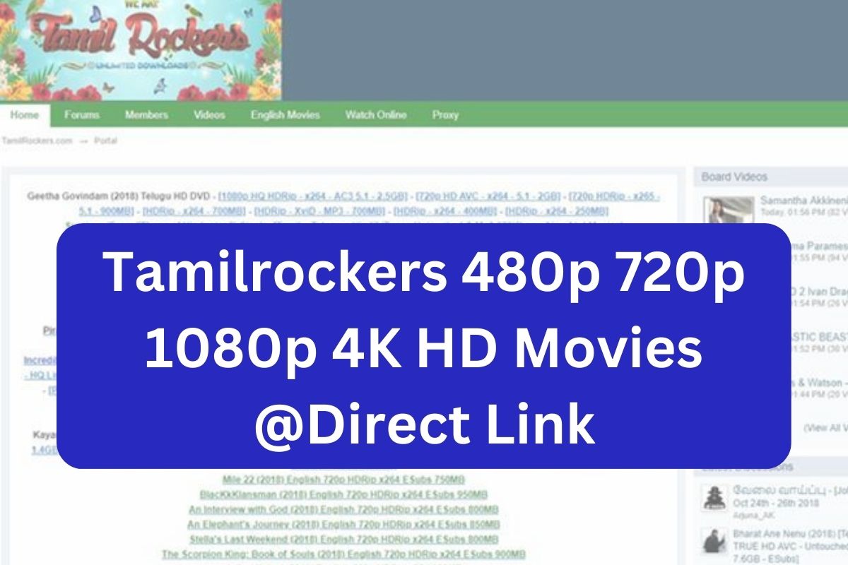 Tamilrockers 480p 720p 1080p 4K HD Movies @Direct Link