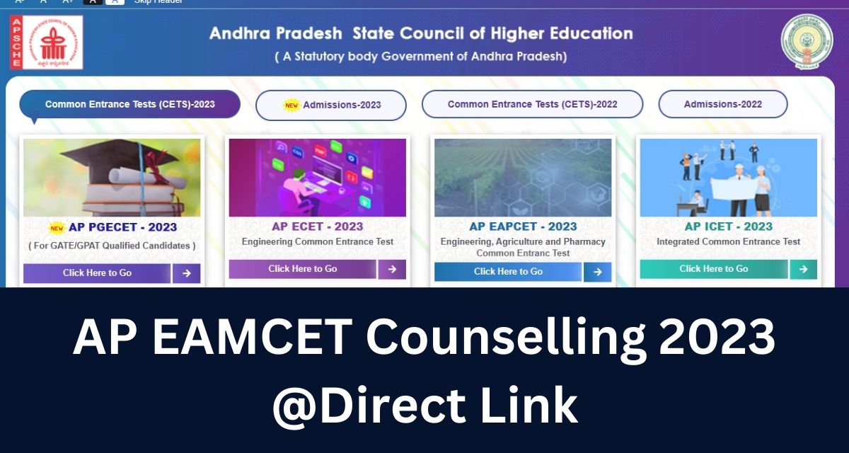 AP EAMCET Counselling 2023 @Direct Link