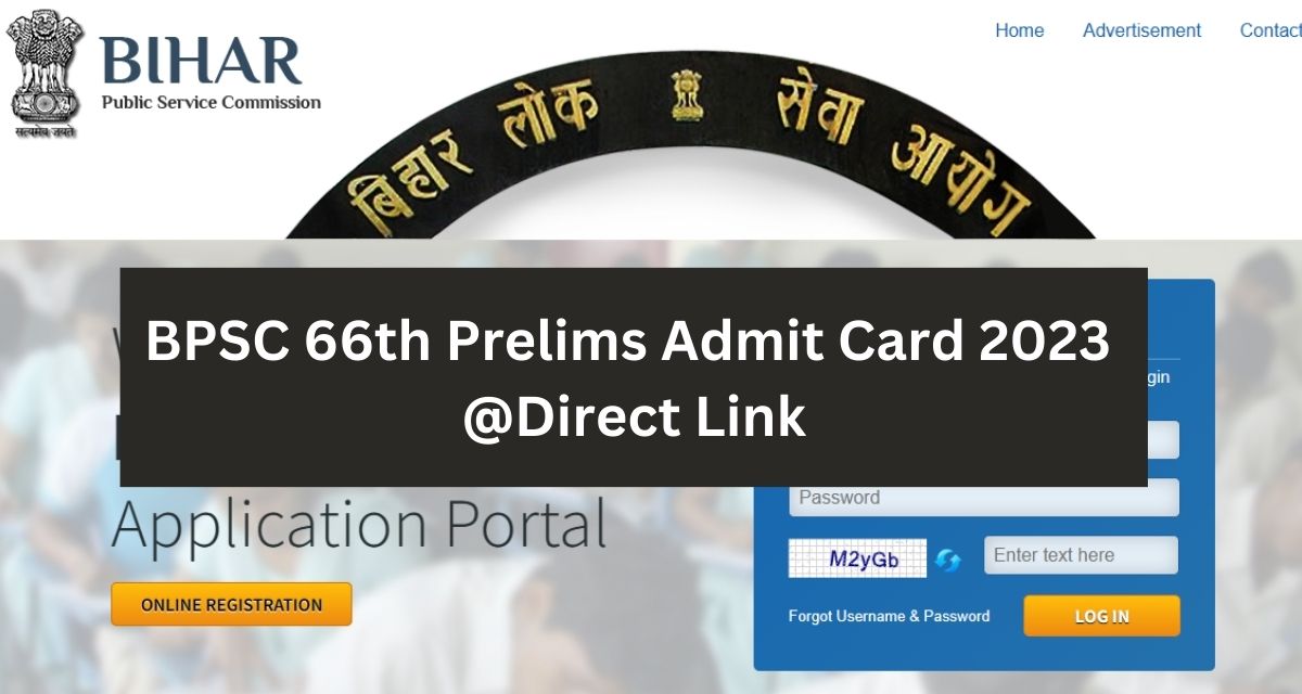 BPSC 66th Prelims Admit Card 2023 @Direct Link