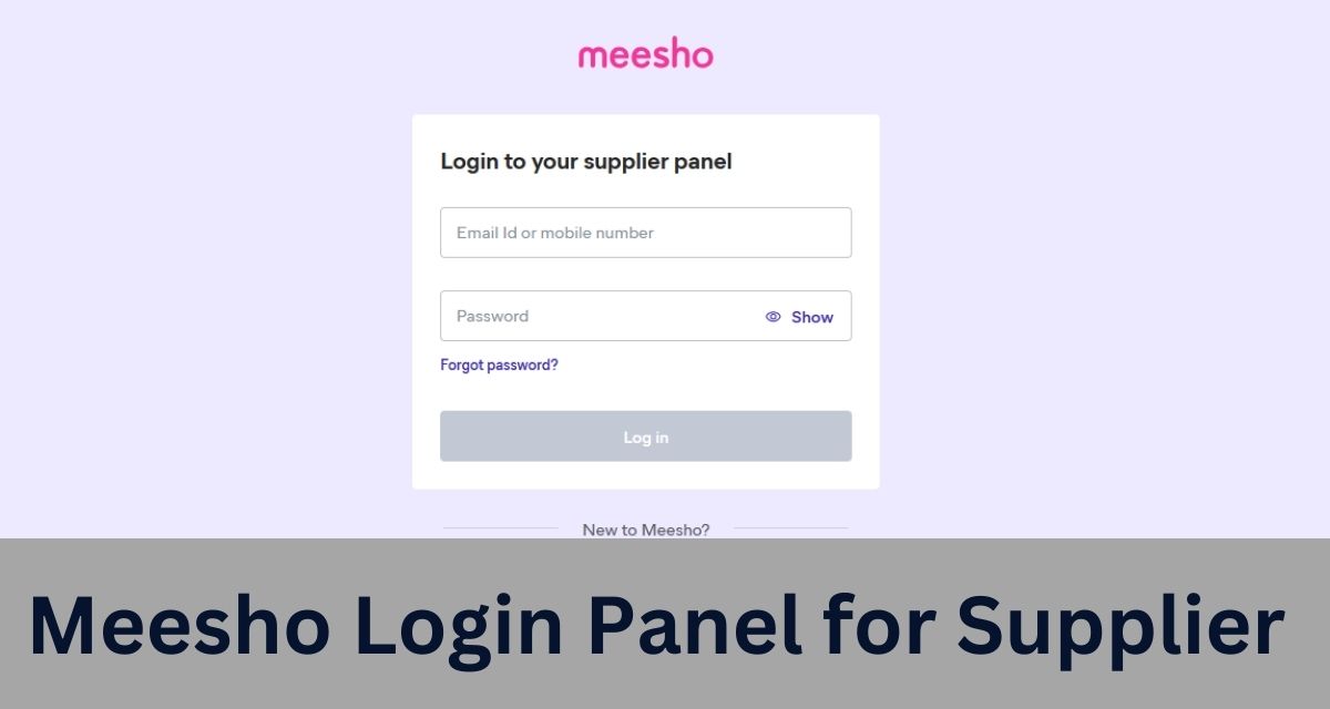 Meesho Login Panel for Supplier