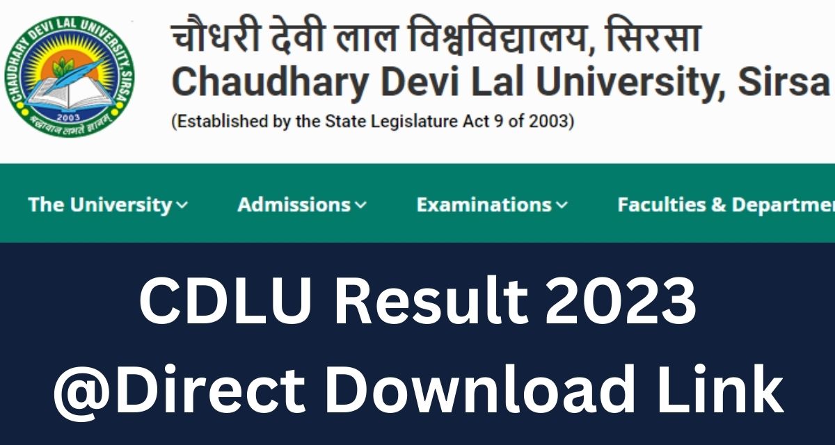 CDLU Result 2023 @Direct Download Link